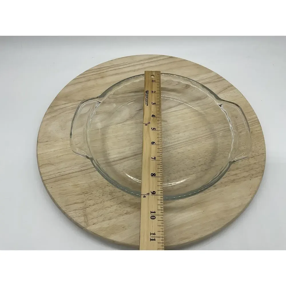 Anchor Hocking Clear Glass Deep Pie‎ Dish 9 In Round Baking Pan Handles Kitchen